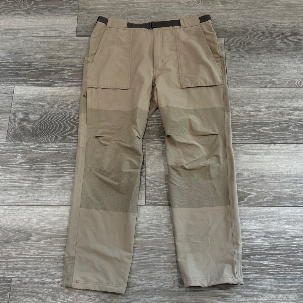 REI Co-op Hiking Pants Mens 38x30 Tan Cordura Reinforced Regular Fit Trail Pants